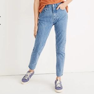 NWT Madewell Pinstripe Perfect Vintage Jean 27P